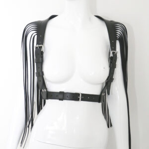 Leder Harness mit Fransen