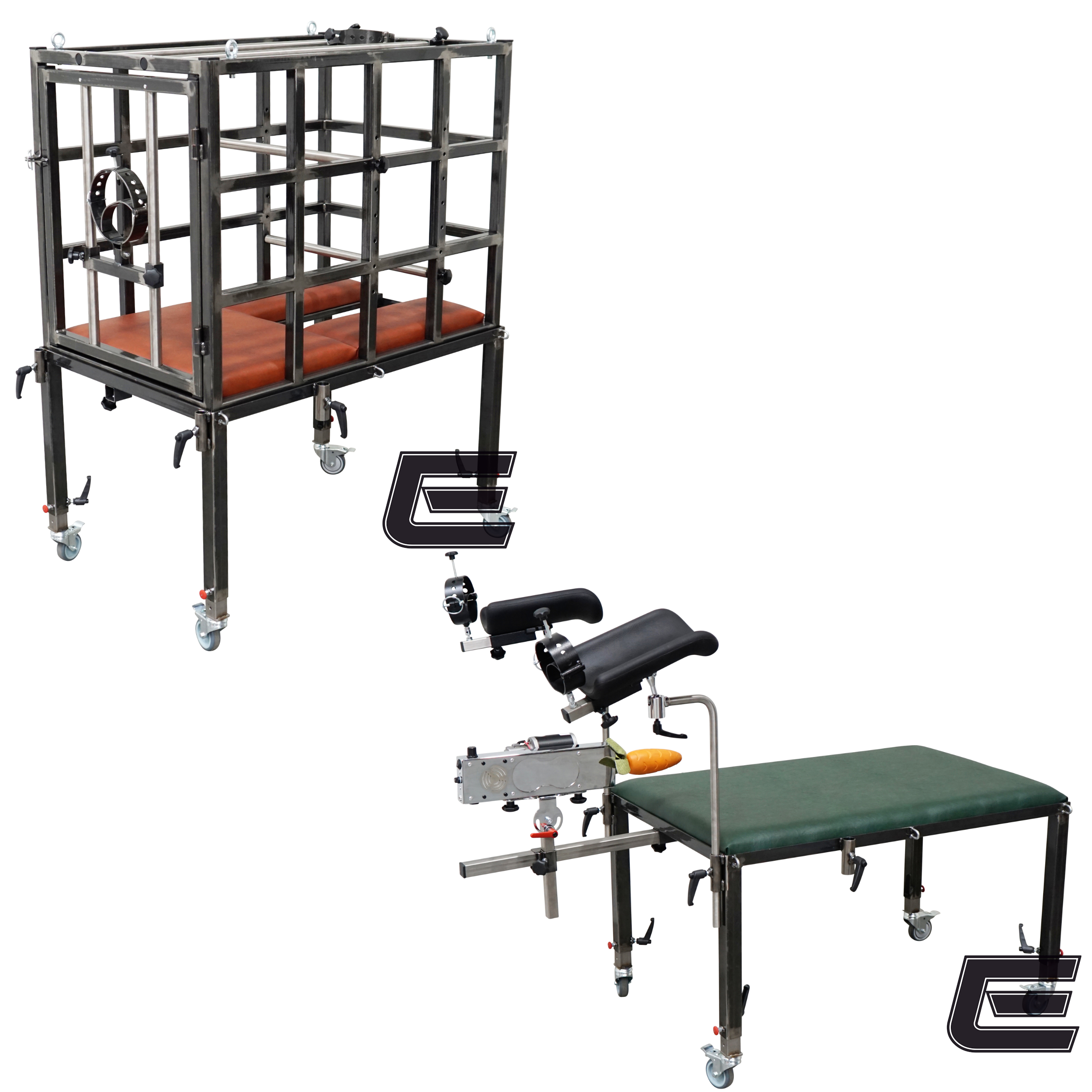 Modularer Sklavenkäfig mit fahrbarem Untergestell